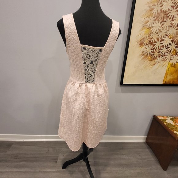 Naf Naf Pink and Lace Midi Summer Barbie Dress - Picture 2 of 6